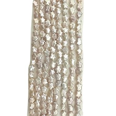 Imagem de Miçanga de pérola de água doce natural em forma de estrela barroco branco perfurado contas soltas para fazer joias, pulseira faça você mesmo, colar, brincos, artesanato, faça você mesmo, joias