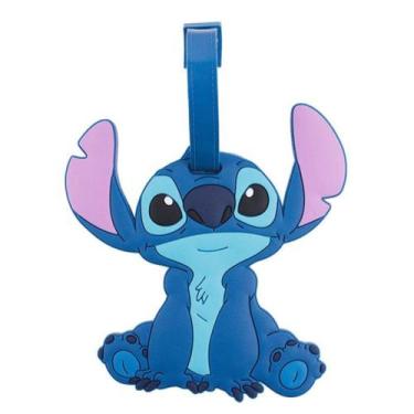 Imagem de Etiqueta Para Bagagem Mala Stitch Azul Sentado- Disney