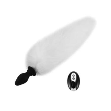 Imagem de Plug Anal Com Rabo E Vibro Cauda 7,5 X 3 Cm Brinquedo Sexual 10 Modos de Vibração e Controle Remoto