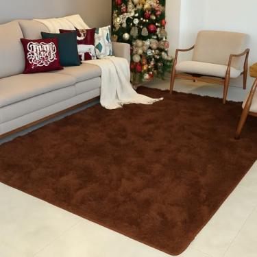 Imagem de Tapete Peludo 3,00x2,00 Novo Para Sala Quarto Cozinha Felpudo (Marrom Liso, 300x200)