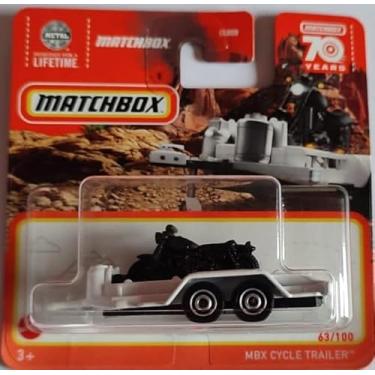 Imagem de Matchbox MBX Cycle Trailer 63/100 Series 2023 with "Normal Motorcycle with Normal Bike"