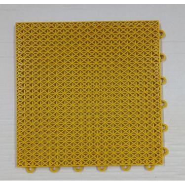 Imagem de Estrado Modular plástico Kit 22 peças na cor amarelo, tamanho da peça 