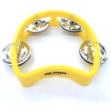 Imagem de Pandeiro Meia Lua Infantil X-Pro, Amarelo