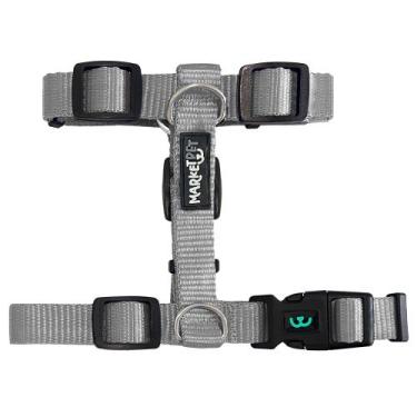 Imagem de Peitoral H para cachorros - marketpet, Carbon-Cinza, M