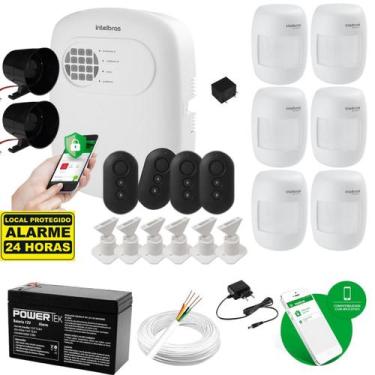 Imagem de Kit Completo Central Alarme Intelbras Anm 24 Net C/ Fio Big