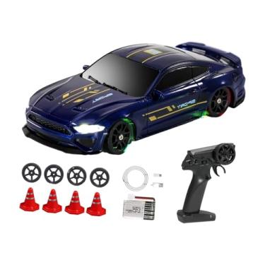 Imagem de Milageto Carro de drift RC em escala 1/43, brinquedo de mini carro de corrida, pneu de drift em escala 1/43, Azul
