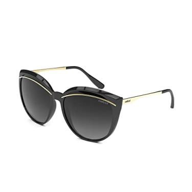 Imagem de ÓCULOS DE SOL COLCCI AMÉLIA PRETO E DOURADO L CINZA DEGRADÊ