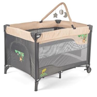 Imagem de Berço Cercadinho Compacto Premium 0-18Kg Multmaxx, Preto e Marrom