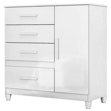 Imagem de Cômoda Sapateira Infantil Vênus Branco Com Pés - Moval