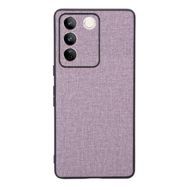 Imagem de Capas Compatível com VIVO S16e,Design de padrão de tela,Pproteção completa de 360°,Pplástico macio,Proteção contra queda-Purple