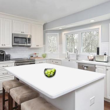 Imagem de Tapetes de silicone para balcão de cozinha, 120 cm x 80 cm, grande, resistente ao calor, ilha de cozinha, impermeável, protetor de bancada, antiderrapante, extra grande, semitransparente