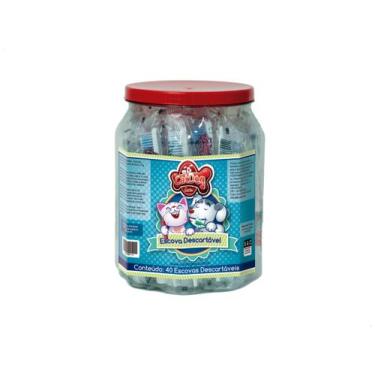 Imagem de Pote Escova Descartável + Creme Dental P/pet Cat Dog - 40un - Cat Dog 