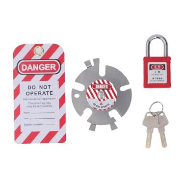 Imagem de Kit de trava de segurança fonte do ar 304 Aço inoxidável Pneumático Mangueira de mangueira de instalação de prejuízos com teclas e tags para equipamentos industriais Segurança de