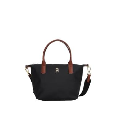 Imagem de Tommy Hilfiger Bolsa pequena Popette com alça transversal removível, Preto, One Size
