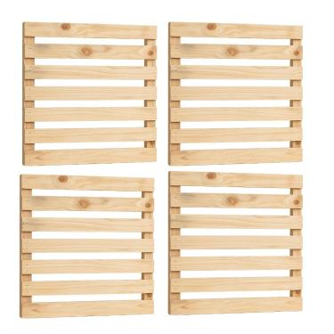 Imagem de Jardim De Inverno Madeira 60x60 4 Unid Horta Varanda Treliça