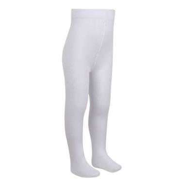 Imagem de Meia calça infantil em algodão trifil, M, Branco