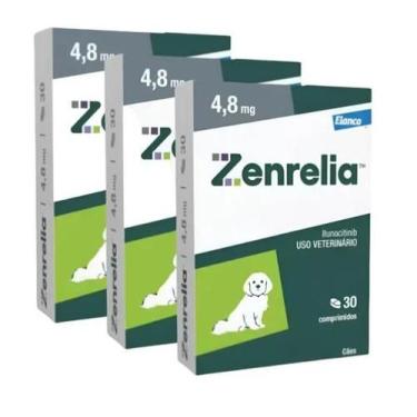 Imagem de 3 Zenrelia 4,8mg Dermatológico Para Cães Cão Cachorro Elanco
