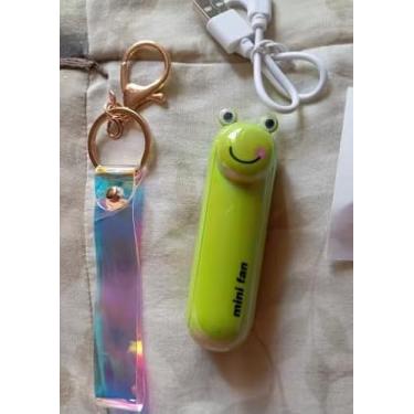 Imagem de mini fan ventilador kipas portátil mão dobrável cabeceira escritório carga usb bateria mesa resfriamento