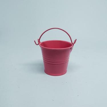 Imagem de Mini Balde Colorido Alumínio C Alça Decoração Lembrancinha, Balde Alum