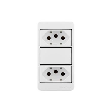Imagem de Placa para Condulete Caixa 3/4" com Tomada Dupla 2P+T 20A MarGirius Sl