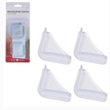 Imagem de Kit Com 4 Protetor De Quina Silicone Segurança Proteção Casa - zein