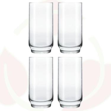 Imagem de 4 Copo de Vidro Lights 410ML Transparente Long Drink Suco - NADIR FIGU