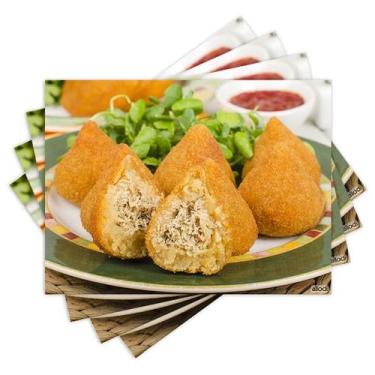 Imagem de Jogo Americano com 4 peças - Coxinha - Salgado - Lanchonete - 1488Jo -