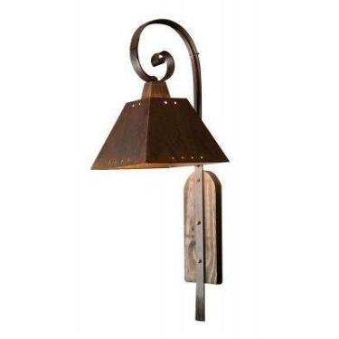 Imagem de Arandela Rústica Napoli Metal Envelhecido Vintage Madelustre , Marrom,