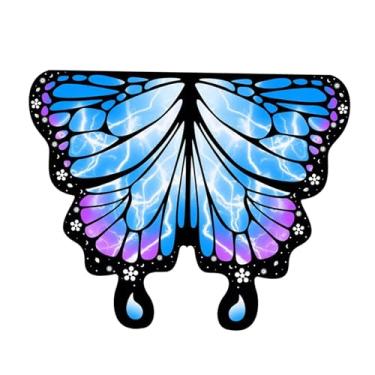 Imagem de Baoblaze Fantasia infantil de fada com asas de borboleta, acessório para fantasia de meninas para festa de Halloween, Azul Roxo