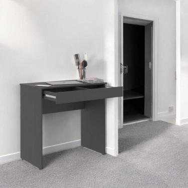 Imagem de Mesa Para Computador Paris Preto c/ Gaveta Porta Itens com Divisória -