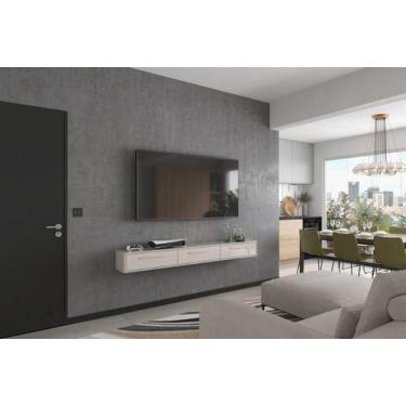 Imagem de Bancada Suspensa Bali 1.9 Suporte p/ Decoração e Eletrônicos com Gavet