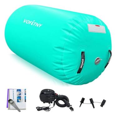 Imagem de VOFiTNY Rolo de ar de ginástica 1 m C x 6 pés D para treinamento de queda para casa / academia menta