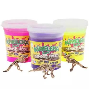 Imagem de Kimeleka Slime Dinos Fóssil 180g 1 Unidade Cores Sortidos - Acrilex