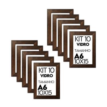 Imagem de Porta Retrato de Vidro 10x15cm Kit com 10 Unidades Lembrancinha de Festa