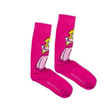 Imagem de Meia Lupo Nintendo Princesa Peach Urban 16906-007, Rosa, M