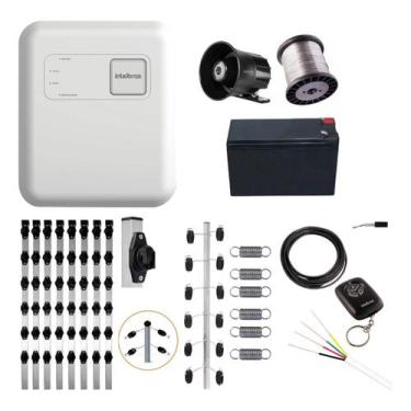 Imagem de Kit Cerca Elétrica Industrial Completo Central de Choque Com 14 Hastes