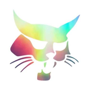 Imagem de Adesivo De Vinil Impermeável Com Silhueta De Cabeça De Bobcat Para Car