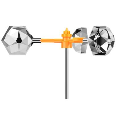 Imagem de LYIYEYAN Repelente de pássaros, dissuasor reflexivo de pássaros de 360°, refletor de pássaros movido a vento, dissuasor de giro reflexivo, dispositivo dissuasor de pássaros para jardins, grades e