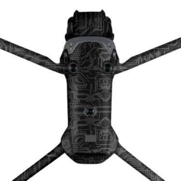 Imagem de Película antiarranhões Mavic 4 Pro Decalque Skins para DJI Mavic 4 Pro Premium Adesivo Capa Protetora Filme Fotográfico Equipamento de Vídeo Acessórios Decalques (Circuit Titanium)
