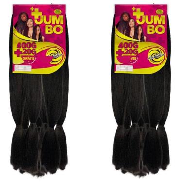 Imagem de Kit 2 Jumbos Ser Mulher Para Tranças Box Braids Cabelo Para Penteados 