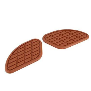 Imagem de SPYMINNPOO Motorcycle Tank Pad a Tanque de Combustível Pad Decalques de Garra Vintage de Joelho Fácil de Instalar Com Adesivo de Dupla Face para Passeio e Proteção Confortáveis (Marrom)