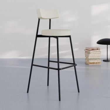 Imagem de Banqueta Alta Stout Corriente Est.Preta - Metalig