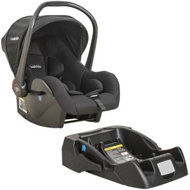 Imagem de Bebê Conforto Kiddo Casulo Click 0 a 13kg Preto e Base para Carro Dispositivo de Retenção Veicular para Carrinho Sprint, Zig Zag, Nomad