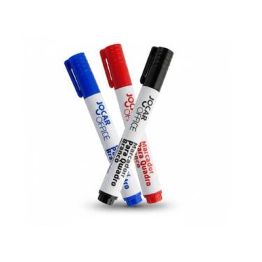 Imagem de Kit 3 Pincel Marcadores de Quadro Branco Recarregável Azul - KAZ
