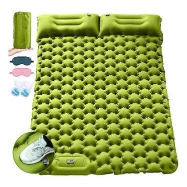 Imagem de 3X Colchão Inflável Casal Dobrável Acampamento 196Cm125Cm