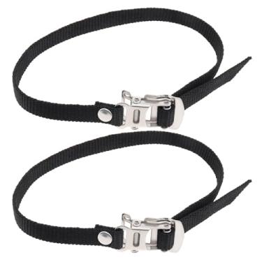 Imagem de Tobefore 2 peças de clipes de pedal de bicicleta antiderrapante pedal universal tiras estabilizadoras de roda spinning ciclismo sapato de dedo do pé caixa de gravata corda para interior exterior estrada montanha exercício bicicleta estacionária