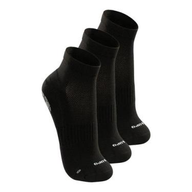 Imagem de Kit com 3 Pares de Meias Antiderrapante Pilates Lupo 3310-003, Preto, 