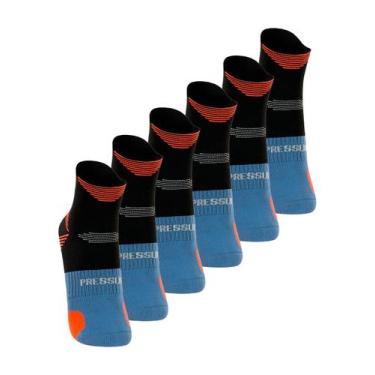 Imagem de Kit com 6 Pares de Meias Performance Running Lupo 15424-001, Preto, 41