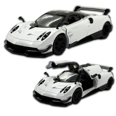 Imagem de Miniatura Carrinho Pagani Huayra Branco Kinsmart | Escala 1/38 | 12 CM. de comprimento