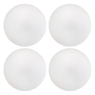 Imagem de Kit 04 Assentos Redondo Banqueta Cadeira Estofados Poltronas H02 Corino Branco 25 cm - Lyam Decor